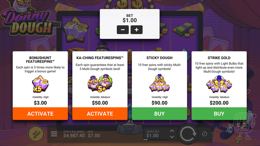donny dough betting options