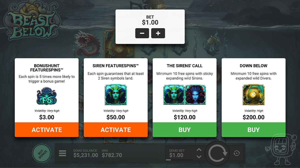 beast below bonus buy options