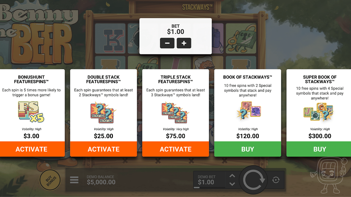 benny the beer bonus buy options