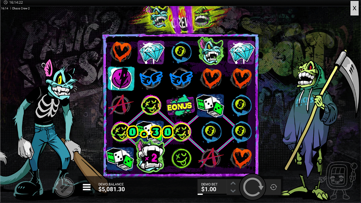 chaos crew 2 slot gameplay