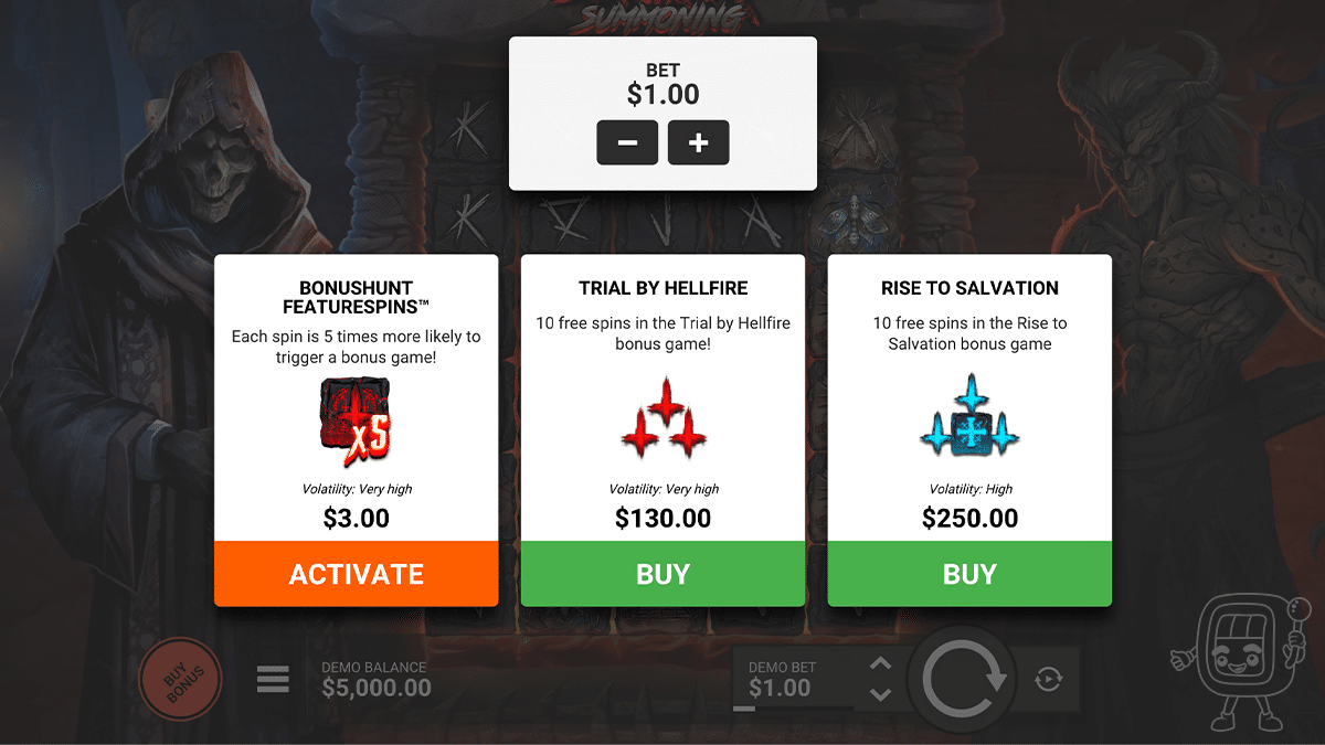 dark summoning bonus buy options