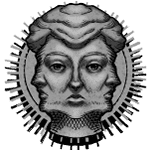 Three-faced figure symbol