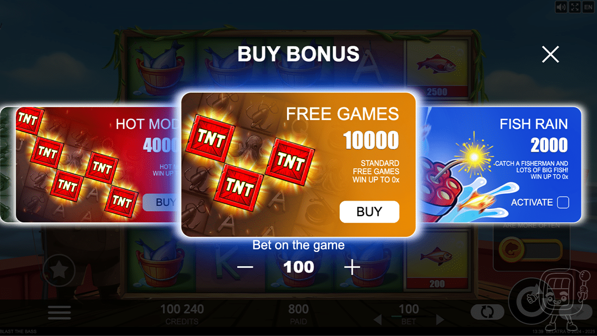blast the bass slot bonus buy options