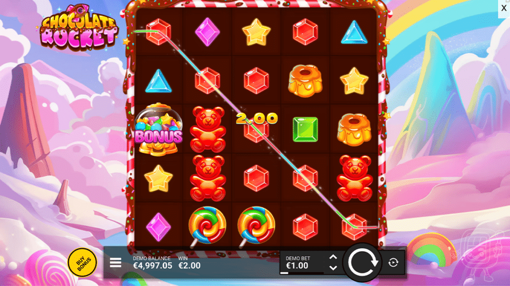 chocolate rocket slot gameplay