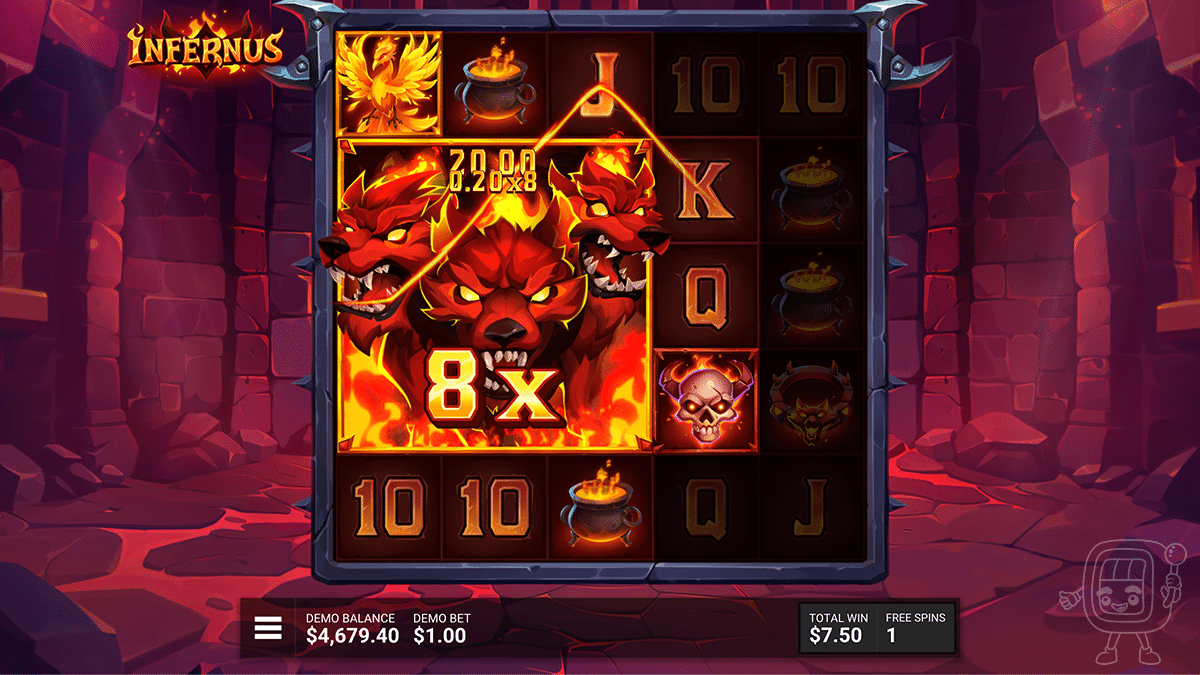 infernus free spins bonus