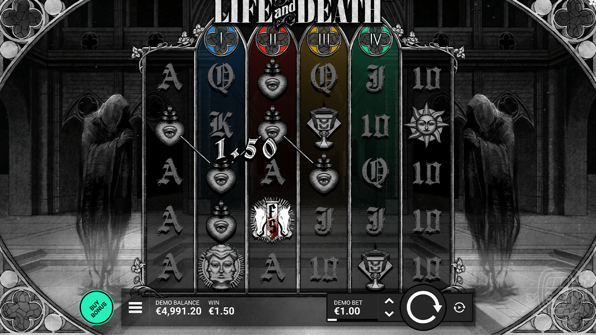 life and death slot gameplay