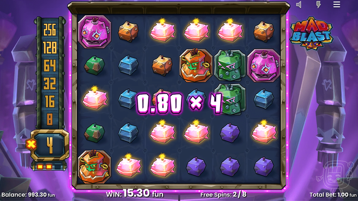 mad blast bonus free spins
