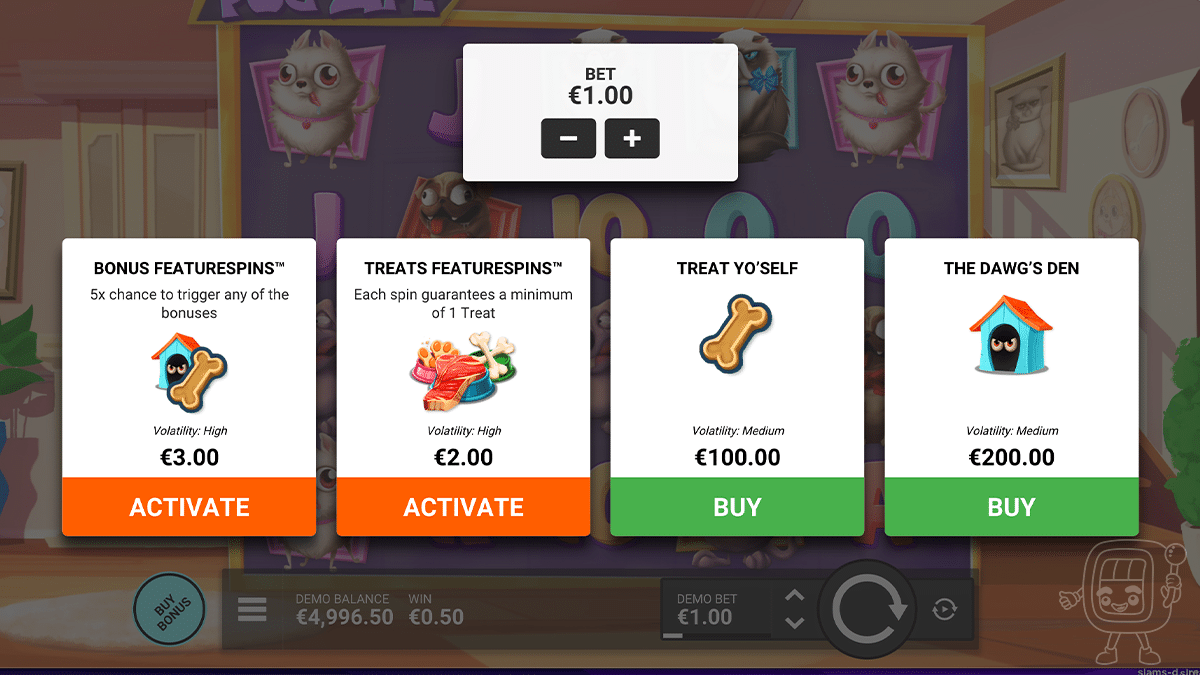pug life slot bonus buys