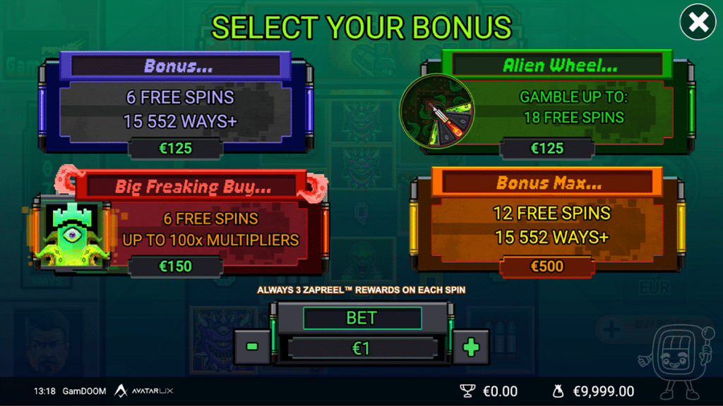 gamdoom slot bonus buy options