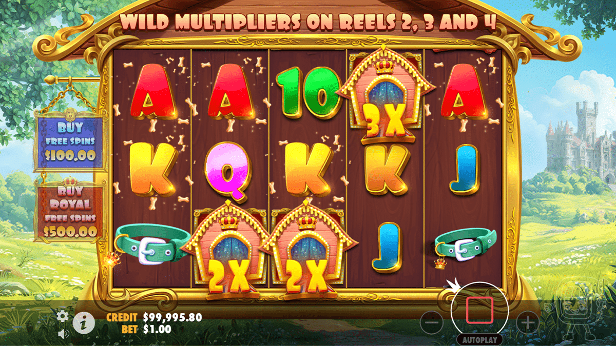 the dog house royal hunt slot gameplay