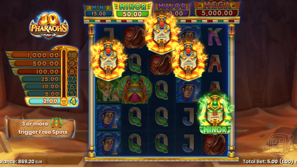 10 pharaohs slot jackpot wins