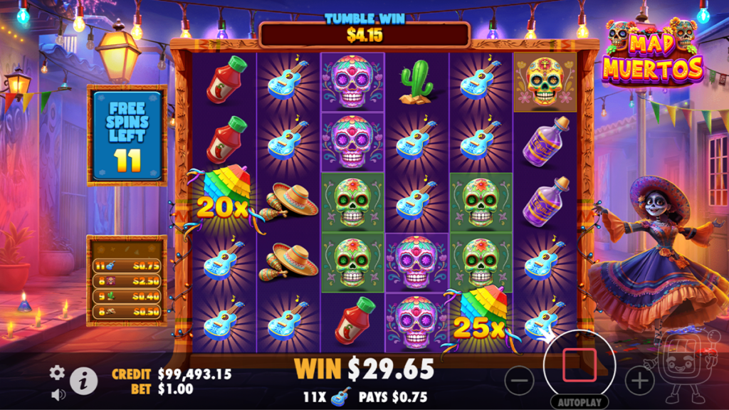 mad muertos slot free spins bonus