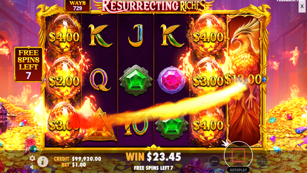 resurrecting riches slot free spins bonus