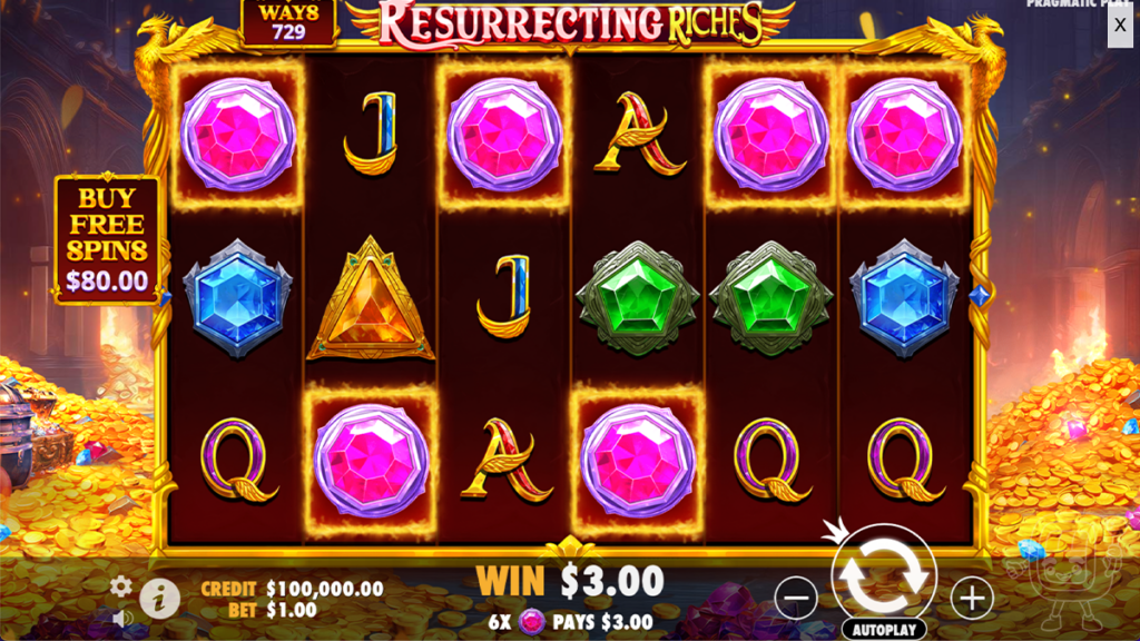 resurrecting riches slot gameplay