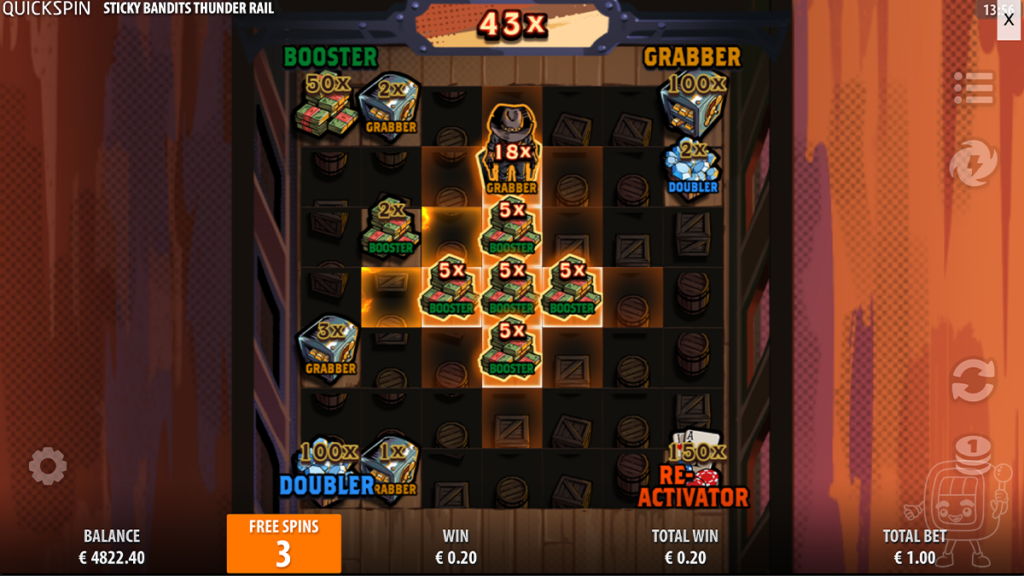 sticky bandits thunder rail slot bonus game