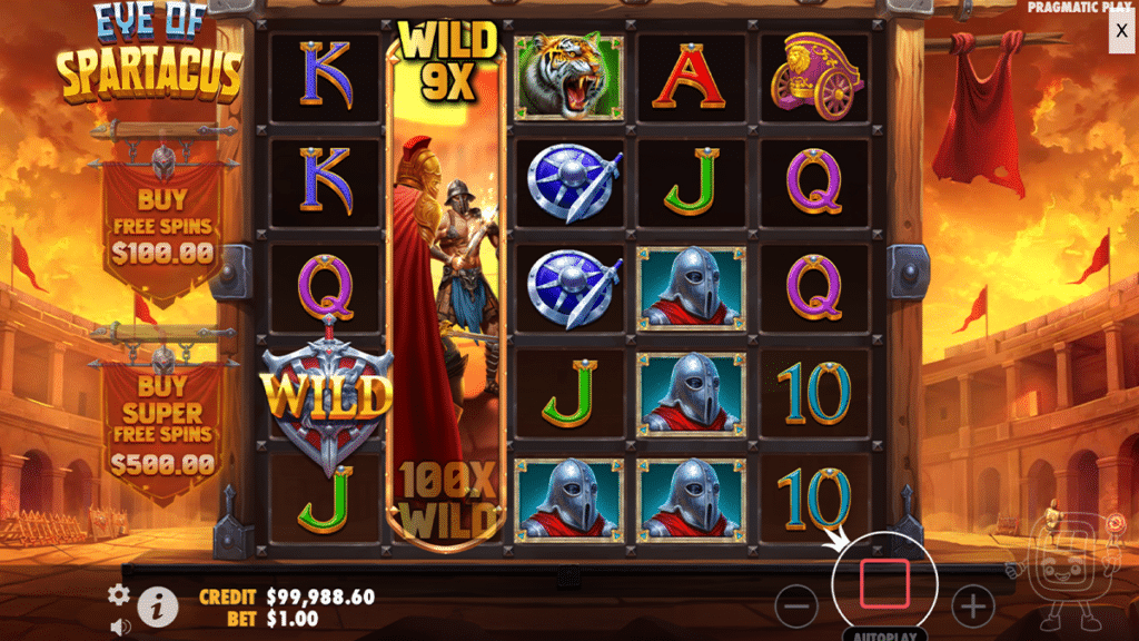 eye of spartacus slot expanding wild multipliers