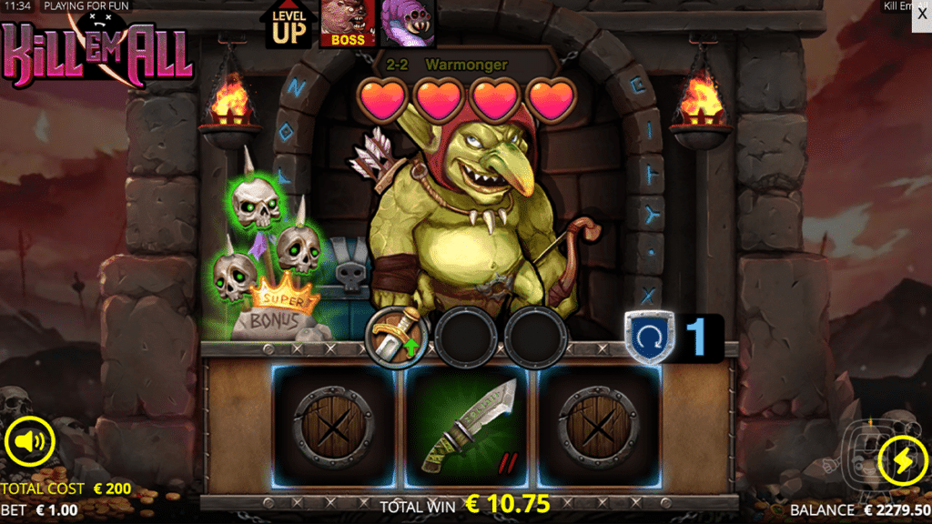 kill em all slot nolimit city dungeon domination spins