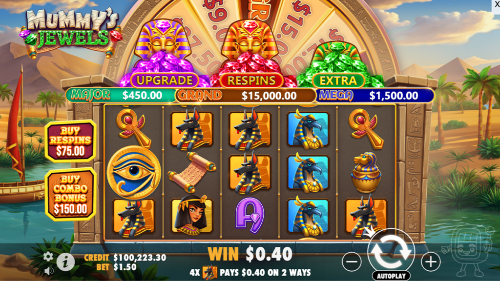 mummy's jewels slot gameplay