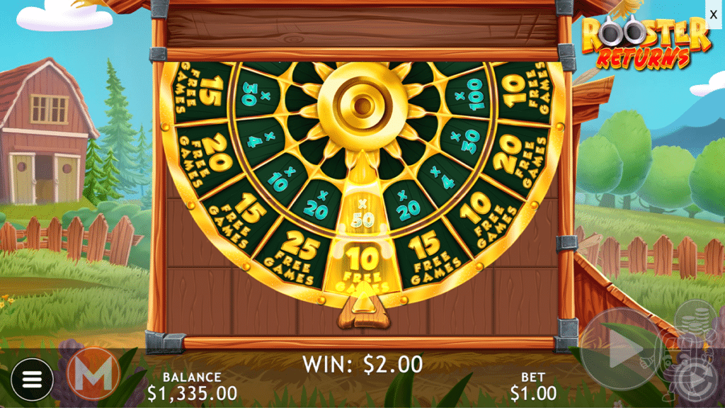 rooster returns slot super free spins bonus