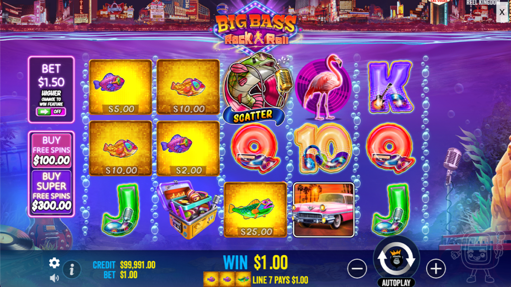 big bass rock and roll slot gameplay