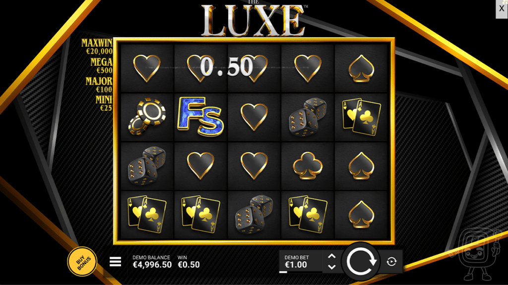the luxe slot hacksaw gaming gameplay base game