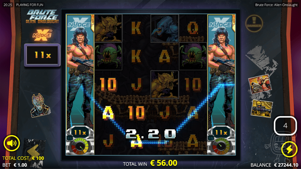 brute force alien onslaught slot free spins bonus