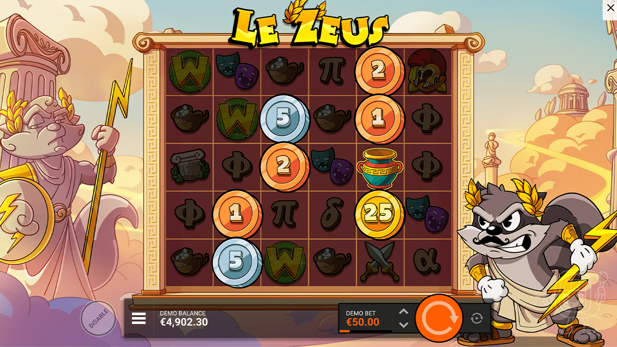 le zeus coin collect feature